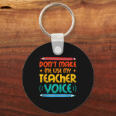 Teacher Voice Teacherlife Primary School Teacher Sleutelhanger (Voorkant)