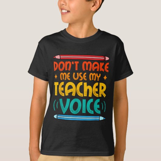Teacher Voice Teacherlife Primary School Teacher  T-shirt (Voorkant)