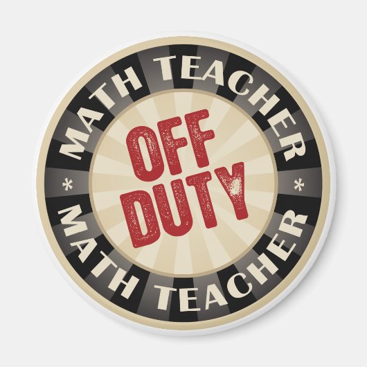 Teacher voor Wiskunde buiten dienst Magneet (Voorkant)