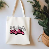 Teacher Wildflower Canvas tas