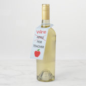 Teacher Wine Bottle Hanger Gift Label Label (Schuin)