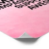 Teacher Word Cloud Name Pink Ombre Poster (Hoek)