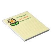 Teacher Yellow Notitieblok met Yellow Flower (Schuin)