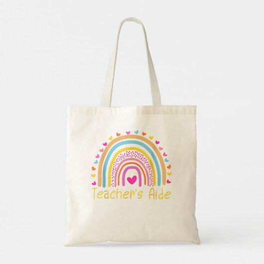 Teacherenaide-regenboog Tote Bag (Achterkant)