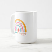 #Teacherlife Rainbow Personalized Teacher's Koffiemok (Voorkant links)