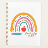 #Teacherlife Rainbow Personalized Teacher's Planner (Voorkant)