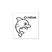 Teacher's aanpasbare stempel - Cartoon Dolphin (Afrduk)