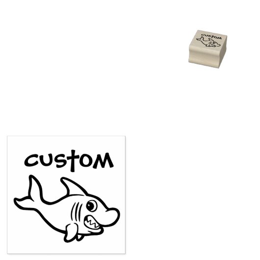 Teacher's aanpasbare stempel - Cartoon Shark (Gestempeld)