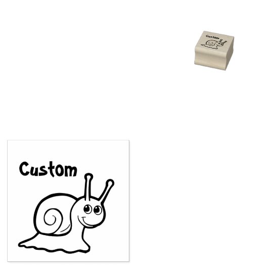Teacher's aanpasbare stempel - Cartoon Snail (Gestempeld)