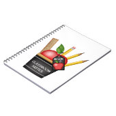 Teacher's Apple Cupcake Custom Notitieboek (Linkerzijde)