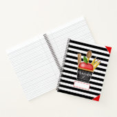 Teacher's Apple Cupcake Stripes Groot Notitieboek (Binnen)