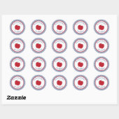 Teacher's Apple gepersonaliseerde Bookplate Sticke Ronde Sticker (Vel)
