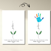 Teacher's Appreciation Day Handprint bloemenkunst Poster