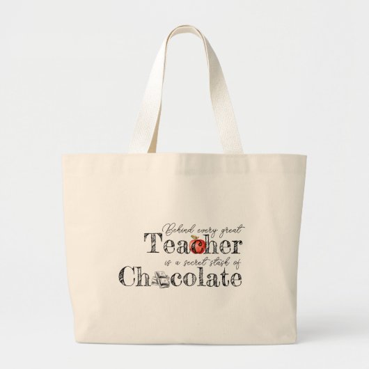 Teacher's Chocolate Stash Canvas tas (Voorkant)