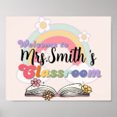 Teacher's Classroom Welcome Sign Poster (Voorkant)