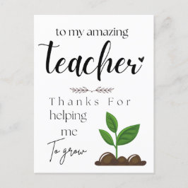 Teachers dag cadeau briefkaart