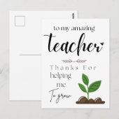 Teachers dag cadeau briefkaart (Voorkant / Achterkant)