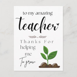 Teachers dag cadeau briefkaart