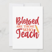 Teacher's Day Blessed Are Those Who Teach Bedankkaart (Voorkant)