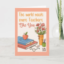 Teacher's Day Card with Flowers Kaart