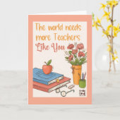 Teacher's Day Card with Flowers Kaart (Gele Bloem)