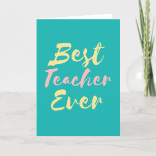 Teacher's Day Kaart in Pastel Kleuren