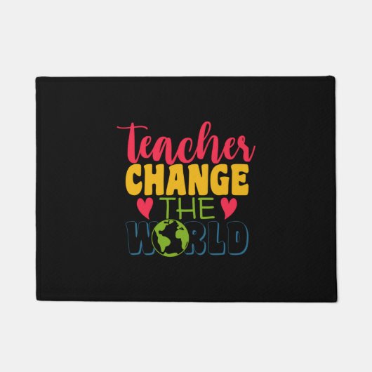 Teacher's Day Teacher verander de wereld Deurmat (Voorkant)
