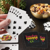 Teacher's Day Teacher verander de wereld Pokerkaarten (Insitu)