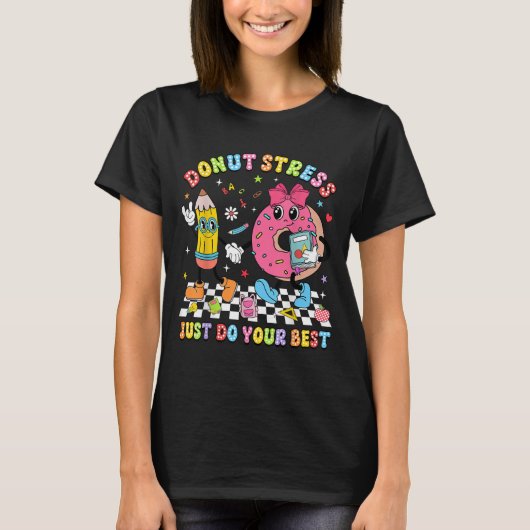 Teachers Donut Stress Just Do Your Test Day Boys G T-shirt (Voorkant)