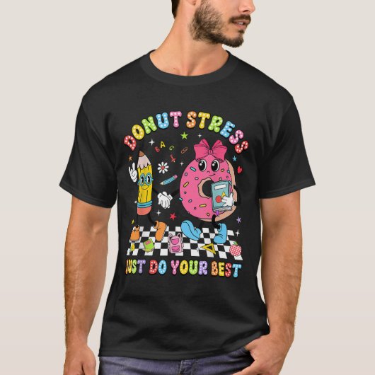 Teachers Donut Stress Just Do Your Test Day Boys G T-shirt (Voorkant)