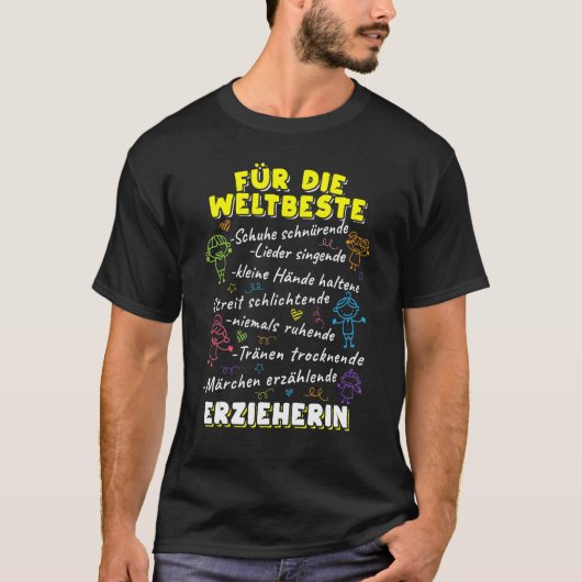 Teachers for kindergartens and educators t-shirt (Voorkant)