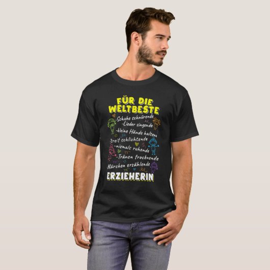 Teachers for kindergartens and educators t-shirt (Voorkant volledig)