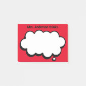 Teacher's Gepersonaliseerde denkbubbel Post-it® Notes (Voorkant)