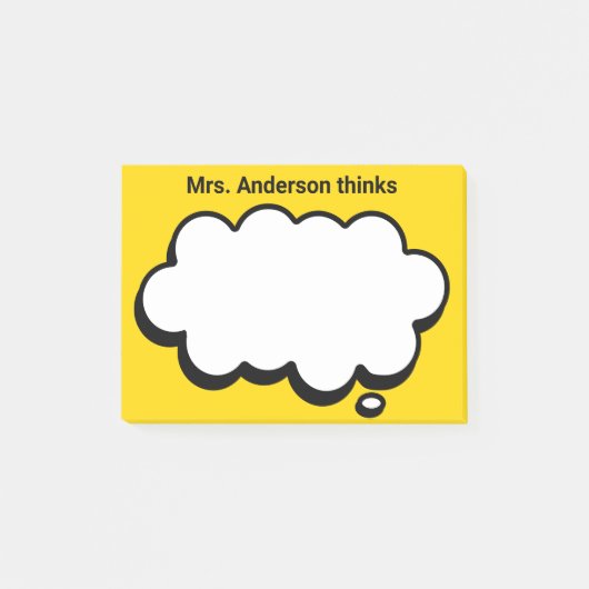 Teacher's Gepersonaliseerde denkbubbel Post-it® Notes (Voorkant)