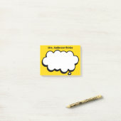 Teacher's Gepersonaliseerde denkbubbel Post-it® Notes (Op bureau)