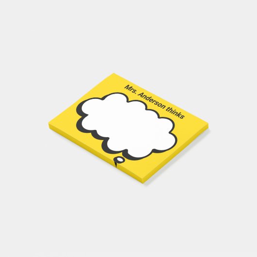 Teacher's Gepersonaliseerde denkbubbel Post-it® Notes (Schuin)