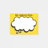 Teacher's Gepersonaliseerde denkbubbel Post-it® Notes (Voorkant)