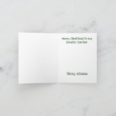 Teacher's Holiday Greeting Kaart (Binnen)