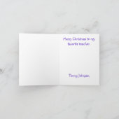 Teacher's Holiday Greeting Kaart (Binnen)