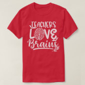 Teachers Love Brains Spooky Teacher Funny Hallowee T-shirt (Design voorkant)