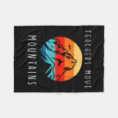 Teachers Move Mountains, Motivational Teacher Quot Fleece Deken (Voorkant (Horizontaal))