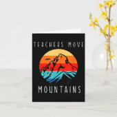 Teachers Move Mountains, Motivational Teacher Quot Kaart (Gele Bloem)