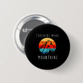 Teachers Move Mountains, Motivational Teacher Quot Ronde Button 5,7 Cm (Voorkant /achterkant)