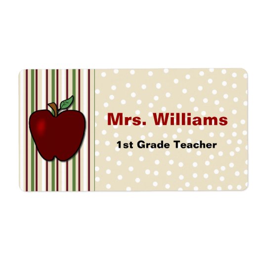 Teacher's Name Tags Etiket (Voorkant)
