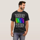 Teachers Need Spring Break Too  Retro Rainbow Grap T-shirt (Voorkant volledig)