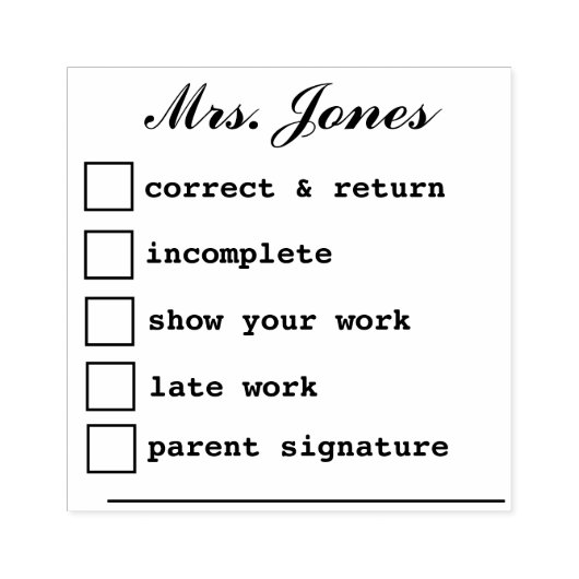 "Teacher's Notes" Rubberen stempel (Afrduk)