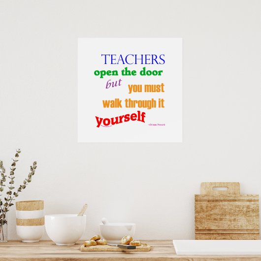 Teachers open the door... poster (Keuken)