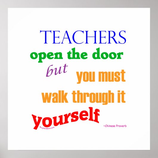 Teachers open the door... poster (Voorkant)