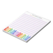 Teacher's Rainbow Colors Books Custom  Notitieblok (Linkerzijde)