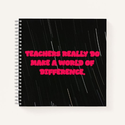 Teachers Really Do Make A World Of Difference Notitieboek (Voorkant)